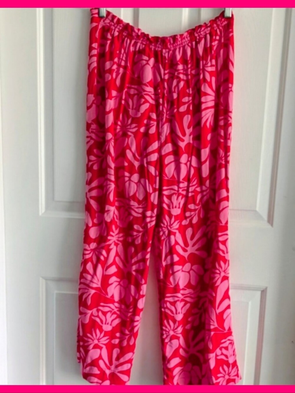 Shade & Shore Pink Floral Wide-Leg Pants Swimsuit Coverup Cover-up - Picture 4 of 9